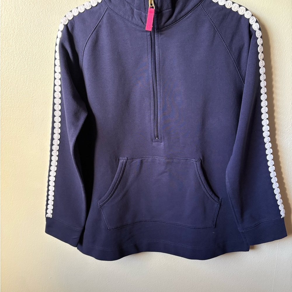 Lilly Pulitzer Navy Long Sleeve Tee with White Accents